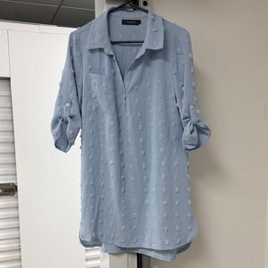 Fashion Women's Textured Size Medium Tunic Dress 3/4th sleeve